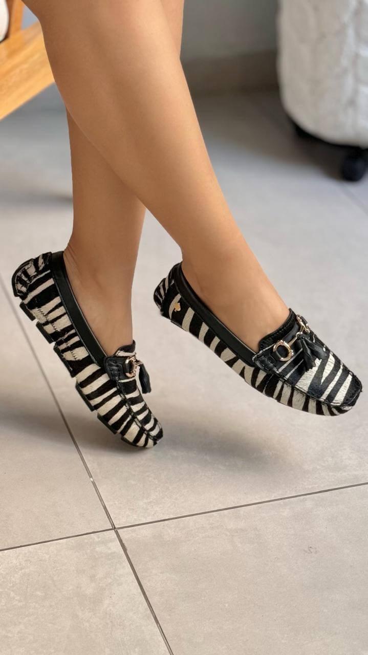 MOCASIN PRINT lemon shoes